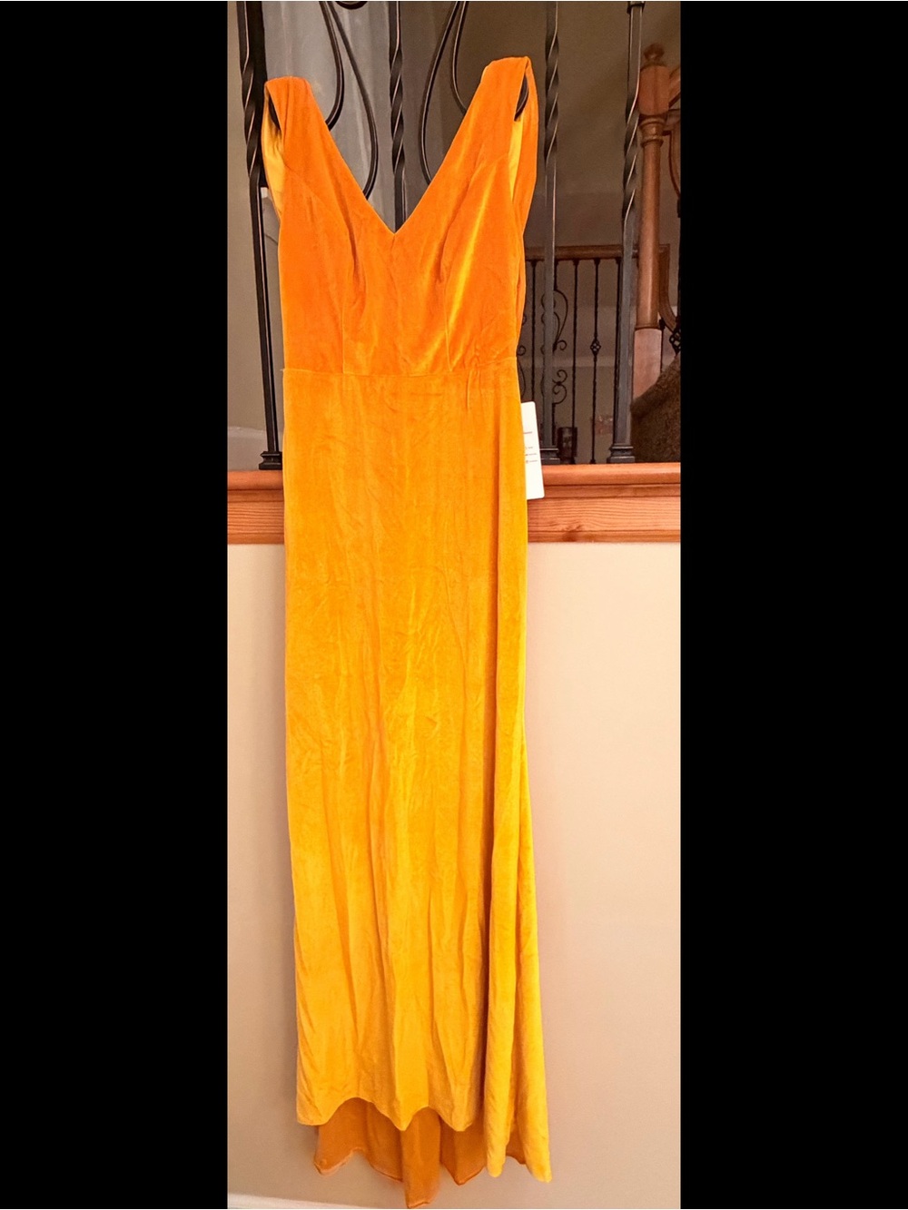 Sleeveless V-Neck Yellow Maxi Dress